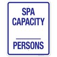 thumbnail image 1 of Spa Capacity Sign, Pool Sign, (SI-6690), 1 of 1