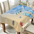 thumbnail image 3 of Coolnut Beach Shell Rectangle Tablecloth,Dinner Table Cover for Outdoor & Indoor Patio, Picnic, BBQ, Holiday Party 54x72In, 3 of 7