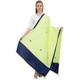 thumbnail image 1 of Phagun Indian Cotton Dupatta Embridered Chunni Long Stole Throw Scarf-Light Yellow, 1 of 5