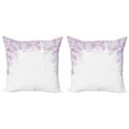 thumbnail image 1 of Ambesonne Flower Throw Pillow Cover 2 Pack, Lilac Blossoms Spring, 16", Pale Mauve Lavender, 1 of 2