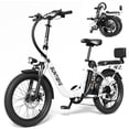 thumbnail image 1 of SUNTIBYE SE1 Bicicleta Eléctrica de Montaña Plegable para Adultos, Motor de 1000W, 28MPH, Batería de 48V 15Ah, E Bike de Llanta Ancha de 20", UL2849, Blanca, 1 of 6