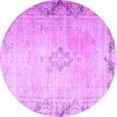 thumbnail image 1 of Ahgly Company Indoor Round Persian Purple Traditional Area Rugs, 4' Round, 1 of 4
