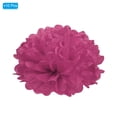 thumbnail image 3 of Uxcell 6" Pompones de Papel Duraderos para Decoración de Fiestas de Boda Fucsia 10 Paquete, 3 of 6