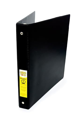 School Supply Boxes | 1" 3 Ring Binder with Pockets  | 3 Pack | Various Colors (Red, Blue, Black, or White)