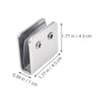 thumbnail image 2 of FUEENIRVA 4Pcs Glass Retainer Clips Stainless Steel Mirror Clips Bathroom Use Shelf Support, 2 of 8
