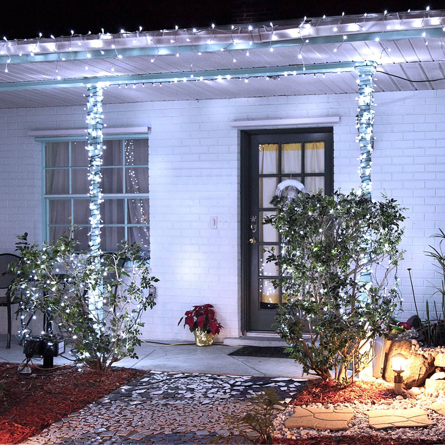 Rirool 2-Pack Solar String Lights 100LED, Cool White photo 8