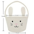 thumbnail image 2 of Woven Baskets for Storage, Furenl Easter Basket with Handles Round Rustic Cotton Handles Perfect for Easter Egg Hunts, Picnics and Storage, 1*Rabbit Cotton Rope Storage Basket, 2 of 7