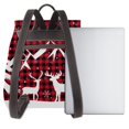 thumbnail image 3 of Sikiie Christmas Buffalo Plaid Women Genuine Leather Backpack Fashion Rucksack Daypack Leather Casual Travel Backpacks for Women, 3 of 4