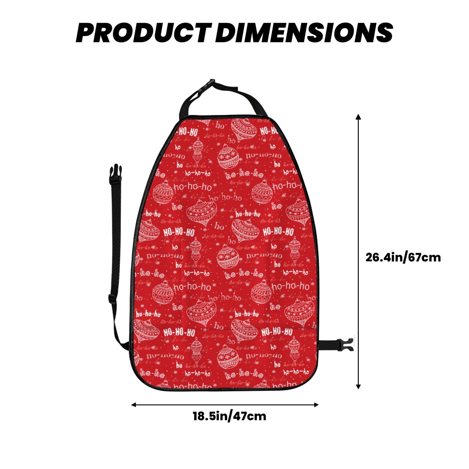 Xecao Hohoho1 Pattern Car Seat Back Protector 2 Pack Large Capacity Pocket, Kick Mats Back Seat Protector