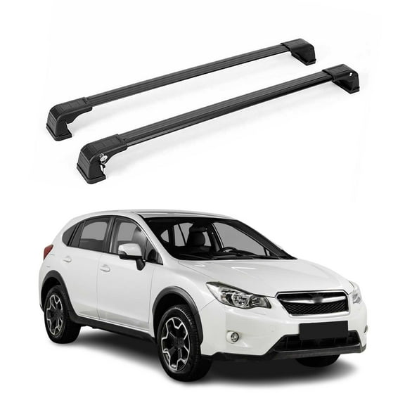Roof Rack Cross Bars Carrier Alu for Subaru XV Crosstrek 2013-2015 Black 2Pcs