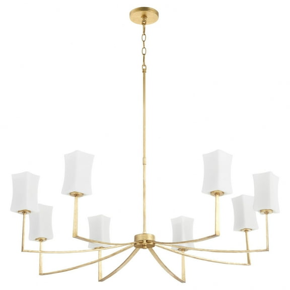 681-8-74 Quorum Lighting Ayala - 8 Light Chandelier-12.5 Inches Tall and 44 Inches Wide-Gold Leaf Finish