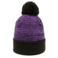 thumbnail image 4 of Outdoor Cap PWC-100 Heathered Acrylic Knit-Purple/Black, 4 of 4