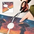thumbnail image 6 of Yayeee Faucet Mat for Kitchen Sink 14.7" Diatomite Long Splash Guard Pad, Astronaut at Dawn, 2 Pack, 6 of 7