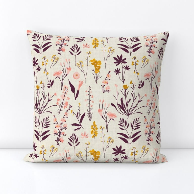 Wild Flowers / Summer Pillow / Pillow Cover / Decorative Pillow
