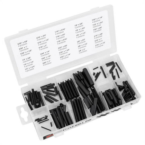 Performance Tool W5340 10-Piece Roll Pin Assortment in Re-sealable Plastic Case