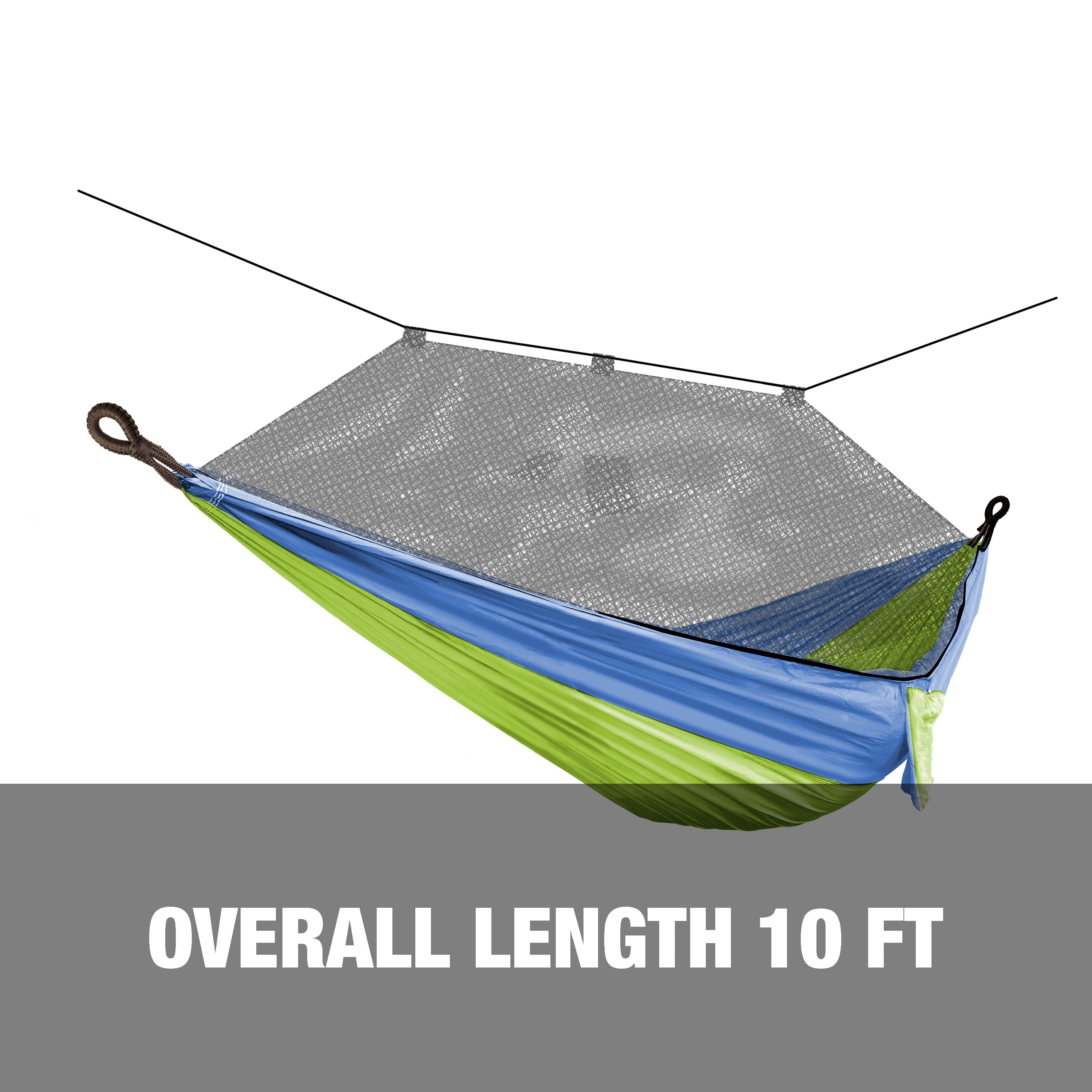 Bliss Hammocks Camping Hammock in a Bag W/ Mosquito Net & Tree Straps, 54-inch Wide, 350 lb. Capacity (Mermaid)