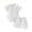 White, variant on Newborn 0 3 6 12 18 Months Baby Boy Summer Clothes Solid Color 𝐑omper Short Sets Cute Casual Knit 2 Piece Infant Outfits