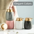 thumbnail image 5 of ABPETE Unique Modern Soap Dispenser, Face-Shaped Ceramic Bottle with Rust Proof Gold Matte Pump, Decorative Lotion Dispenser for Bathroom or Kitchen (Pink), 5 of 17