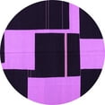thumbnail image 1 of Ahgly Company Indoor Round Abstract Purple Contemporary Area Rugs, 7' Round, 1 of 4