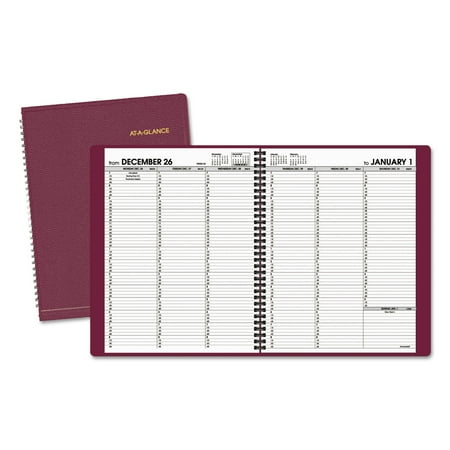 Appointment Book Appointment Books - AT-A-GLANCE Weekly Appointment Book, 8 1/4 x 10 7/8, Winestone, 2018-2019