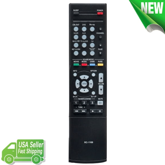 RC-1169 Replace Remote Control for Denon AV Receiver AVR-1513 AVR-1612 AVR-1912