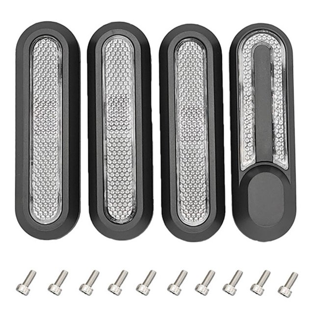 Yimiti Reflective Strip Decorative Cover For Xiaomi For Pro For 1S For M365 E-Scooter,White