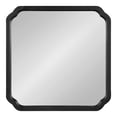 thumbnail image 3 of Kate and Laurel Marston Wood Framed Wall Mirror, Black 24x24, 3 of 8