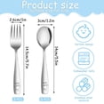 thumbnail image 2 of 16 Pieces Toddler Utensils Kids Silverware Set, Stainless Steel Childrens Forks and Spoons, Metal Kids Safe Flatware Set, Dishwasher Safe, 2 of 7