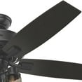 thumbnail image 5 of Hunter 52 inch Indoor Ceiling Fan with LED Lights and Remote Control - Black Ceiling Fan, Standard Mount, 5 Blades, For Bedroom, Living Room, or Kitchen, Quiet - Bennett 54189, Matte Black, 5 of 18