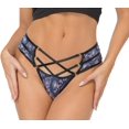 thumbnail image 1 of shie Straps Criss Cross Panties Blue Floural Large, 1 of 1