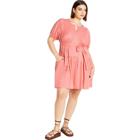 City Chic Women's Plus Size Cassie Plain Dress, 18