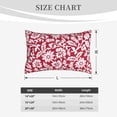 thumbnail image 6 of Daiia Red Flowers Bedding Waterproof Pillow Protector Zippered Queen – Bed Bug Proof Pillow Encasement-16"x24", 6 of 9