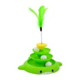 thumbnail image 3 of kusrkot Piste de Balles Rouleau de Jouet de Chat avec Teaser, Jouet Interactif pour Chatons, Vert -Circulaire, 3 of 9