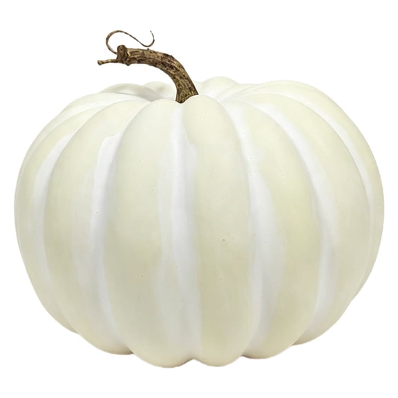 Artificial Pumpkin Decoration,7.87 Inch Harvest Decorative Pumpkin,Fake Halloween Pumpkin,Small Fake Pumpkin,Realistic Vegetable Ornament Pumpkins for Halloween, Fall and Thanksgiving Decor,White