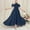 Navy, variant on Generic Girls Fashion Bridesmaid Dress Flowy A-Line Cold Shoulder Halter Dresses Chiffon Prom Party Gowns for 8-13 Years