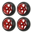 thumbnail image 3 of 1/28 Scale RC Car Tires and Rims, 4Pcs High Wear Resistance Stable Driving Flexible Driving RC Car Tires and Rims  for P939 Red,Blue,Gold,Titanium, 3 of 7