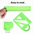 thumbnail image 4 of Uxcell 4pcs Triangular Ruler Set 20cm Plastic Metric Inch Ruler Geometric Protractor Triangle Ruler Engineering Scale, 4 of 6