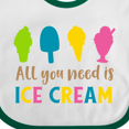 thumbnail image 4 of Inktastic All You Need is Ice Cream, Ice Cream Cone, Sundae Boys or Girls Baby Bib, 4 of 4