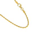 thumbnail image 5 of JewelStop 10k Solid Yellow Gold 1.8 mm Diamond-cut Rope Chain, Lobster Claw Clasp - 30 Inches, 7.7gr., 5 of 6