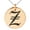 Rose, variant on Stainless Steel Letter Z Initial Old English Monogram Engraved Small Medallion Circle Charm Pendant Necklace
