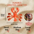 thumbnail image 3 of Juguete para perro Pawfoo Lab, langosta de peluche grande con sonido y cuerda, 3 of 9
