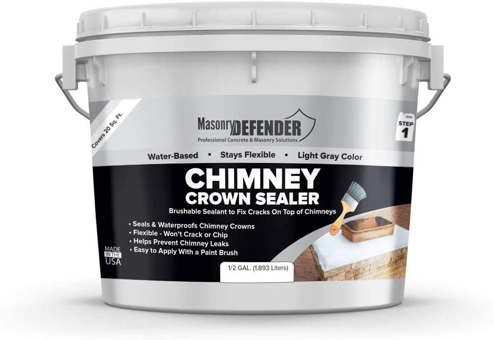 MasonryDefender Chimney Crown Sealer Brushable Sealant Fixes Cracked
