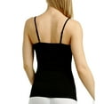 thumbnail image 2 of Women's Camisole Tops Undershirts Adjustable Spaghetti Strap Tank, Black, One Size, 1 Pack, 2 of 2