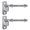 6 inches, variant on Adjustable Bolts Hinge rusts Resistant Door Hinges Steel Bolts Door Hinge easy installs Gate Hinges for door & Window