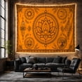 thumbnail image 6 of Line Circular Mandala with Silhouette Person Seated, Serene Boho for Boho Decor Lovers, Aesthetic Wall Decor, Mother'S Day Gift, Tapestry Wall Hanging for Dorm and Living Room, 6 of 7