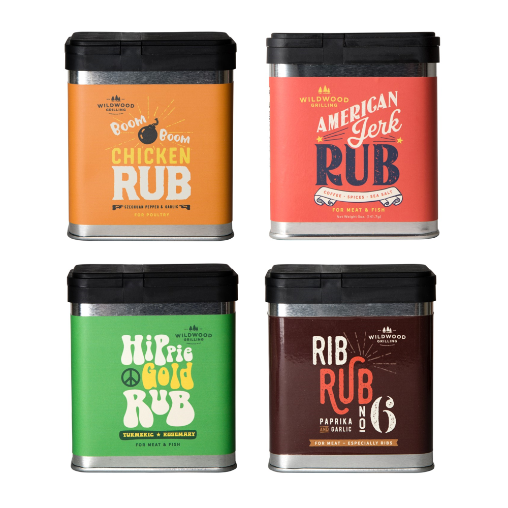 Wildwood Grilling Premium Spice Rub Variety 4 Pack Grilling & BBQ