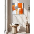 thumbnail image 4 of Wall Art Prints, Burnt Orange Grey Framed Canvas Prints for Bedroom Living Room Bathroom Office, Modern Oil Painted Geometric Abstract Gallery Wrap Wall Art Poster for Gifts Home Decor 8"x8", 4 of 8