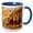 Blue/White, variant on 3drose, the Magi Homage to Tissot and Painting of Three Kings on Camels, 11oz Two-tone Red Mug