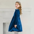 thumbnail image 5 of Odeerbi Kids Girls Long Sleeve Velvet Dresses Spring Fall Ruffle Princess Dress Casual Flared A-Line Dress Kids Girls Clothes, 5 of 9