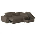 thumbnail image 6 of Lexicon Platina Microfiber Sectional with Pull Out Bed and Ottoman in Chocolate, 6 of 9